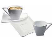 Чашка кофейная с блюдцем Deagourmet Iside cappuccino фарфор - 2 пары